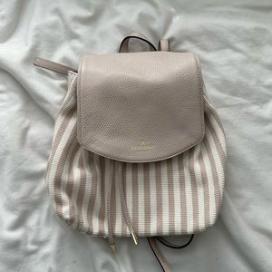 KATE SPADE mini backpack in baby pink/white